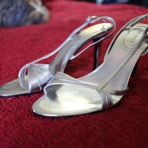 NINE WEST - Silver Accolia Strappy Sandal Size 6